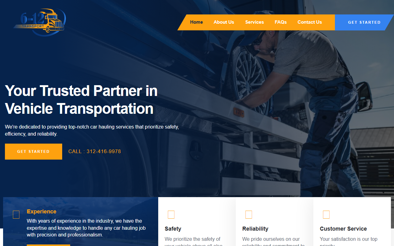 612transport.com screenshot