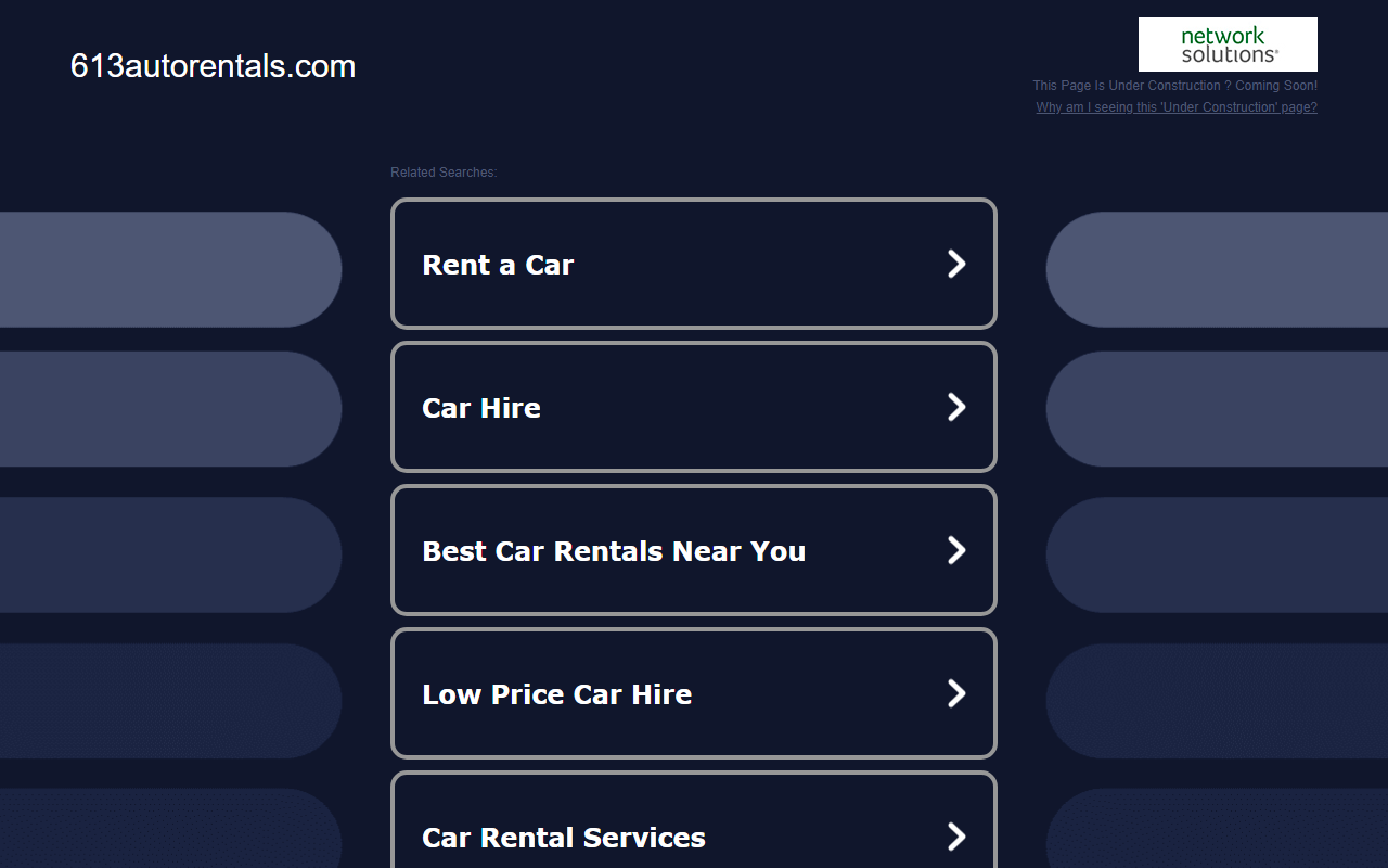 613autorentals.com screenshot
