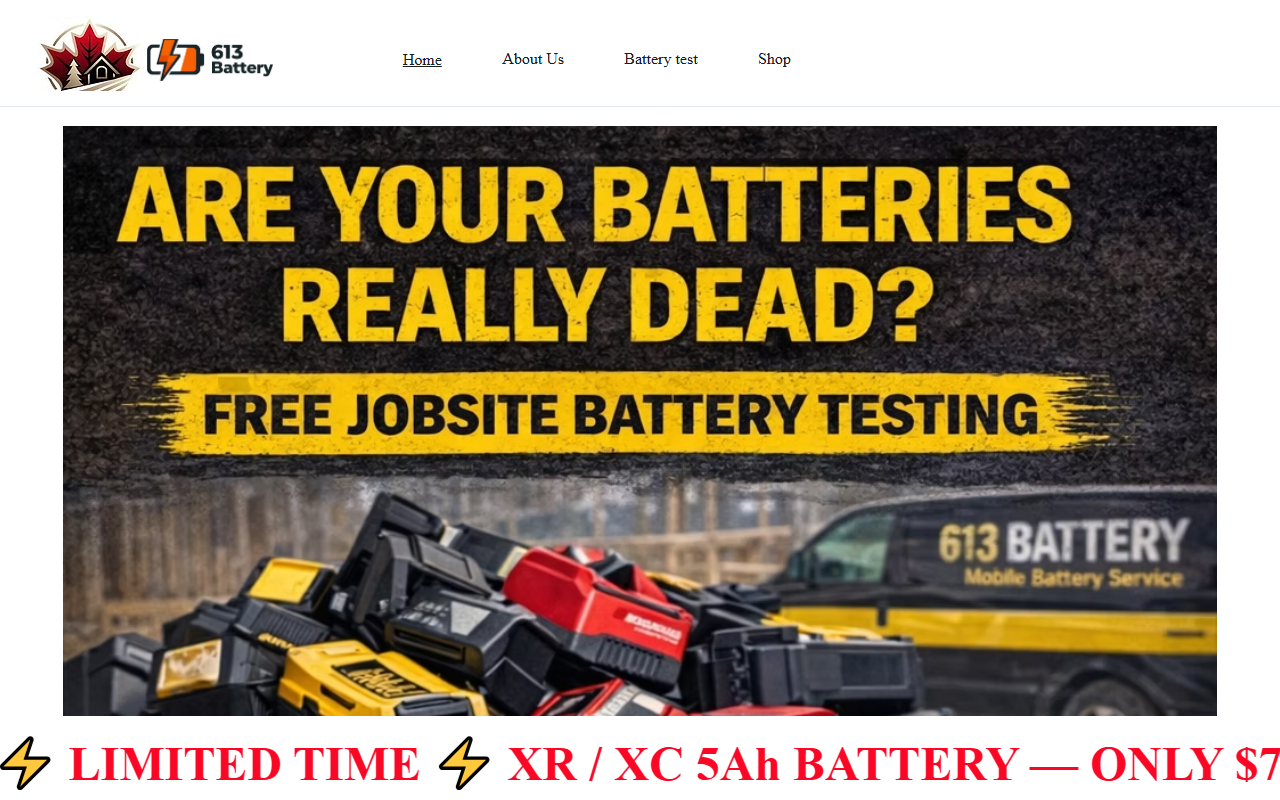 613battery.com screenshot