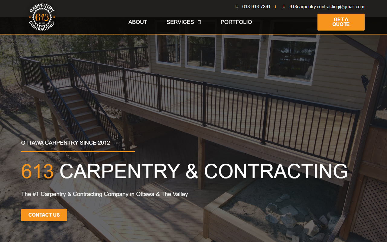 613carpentry.com screenshot