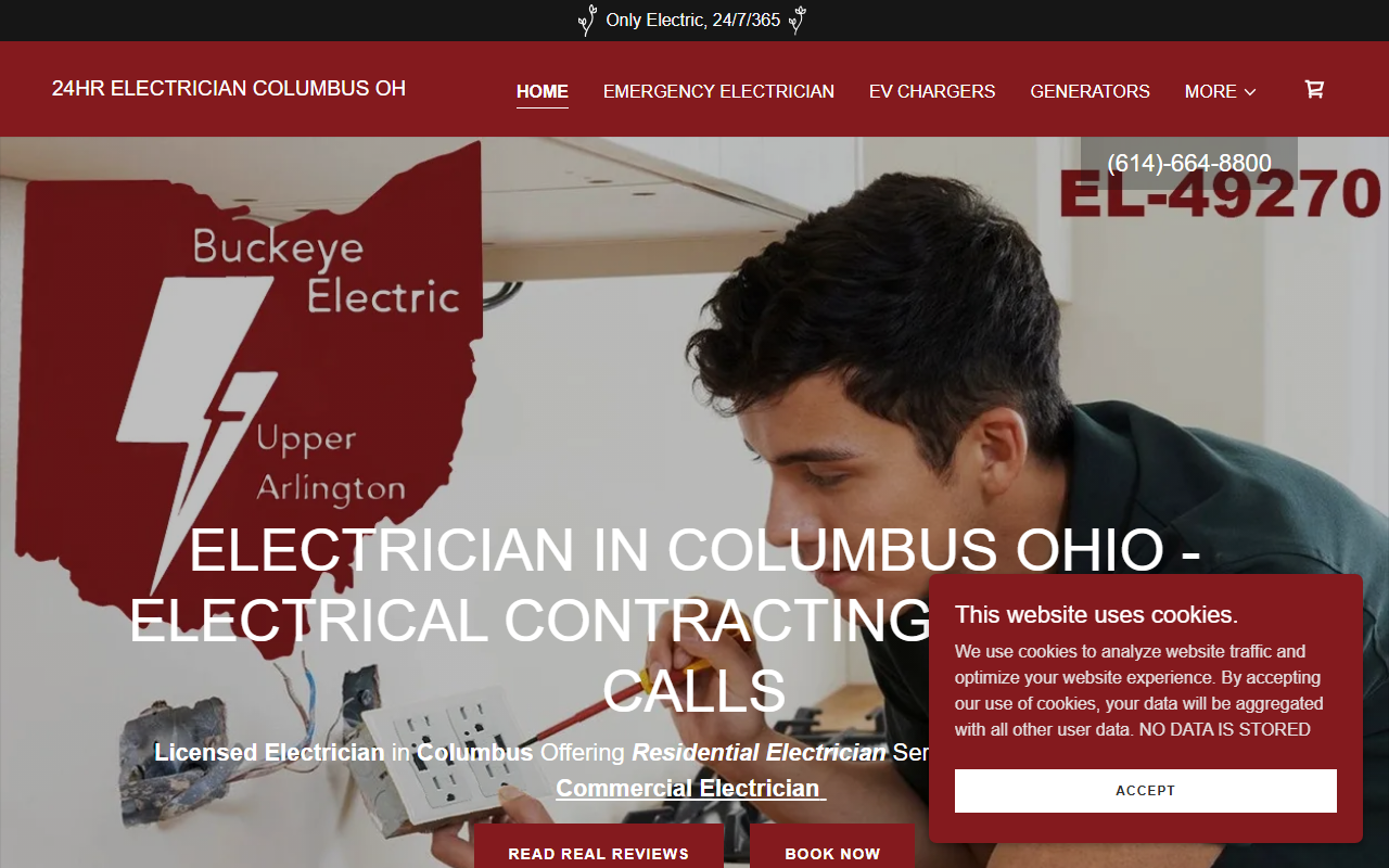 614electrician.com screenshot