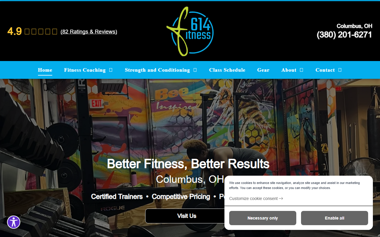614fitness.com screenshot