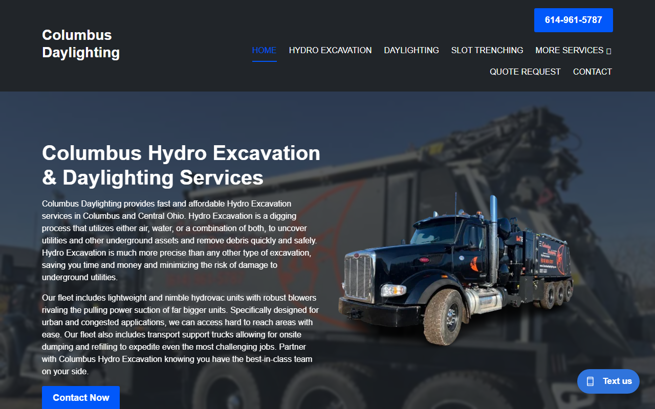 614hydrovac.com screenshot