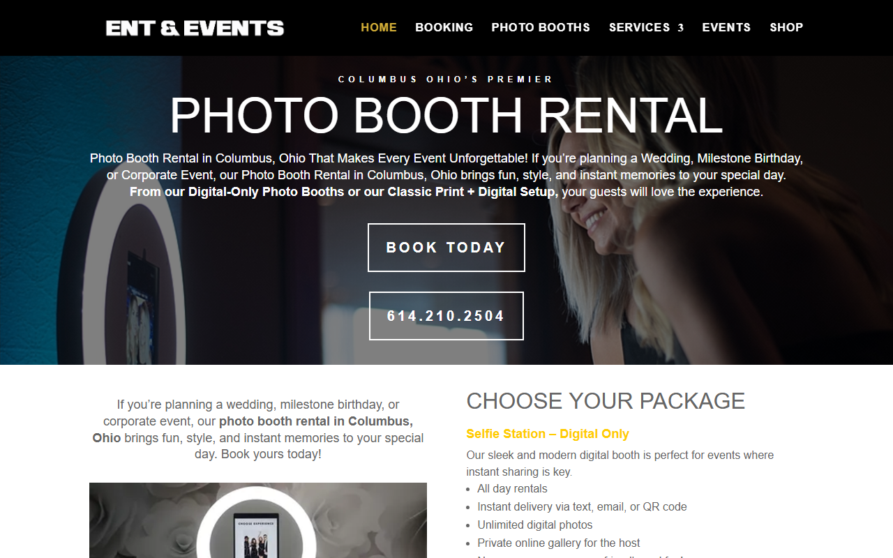 614photobooths.com screenshot