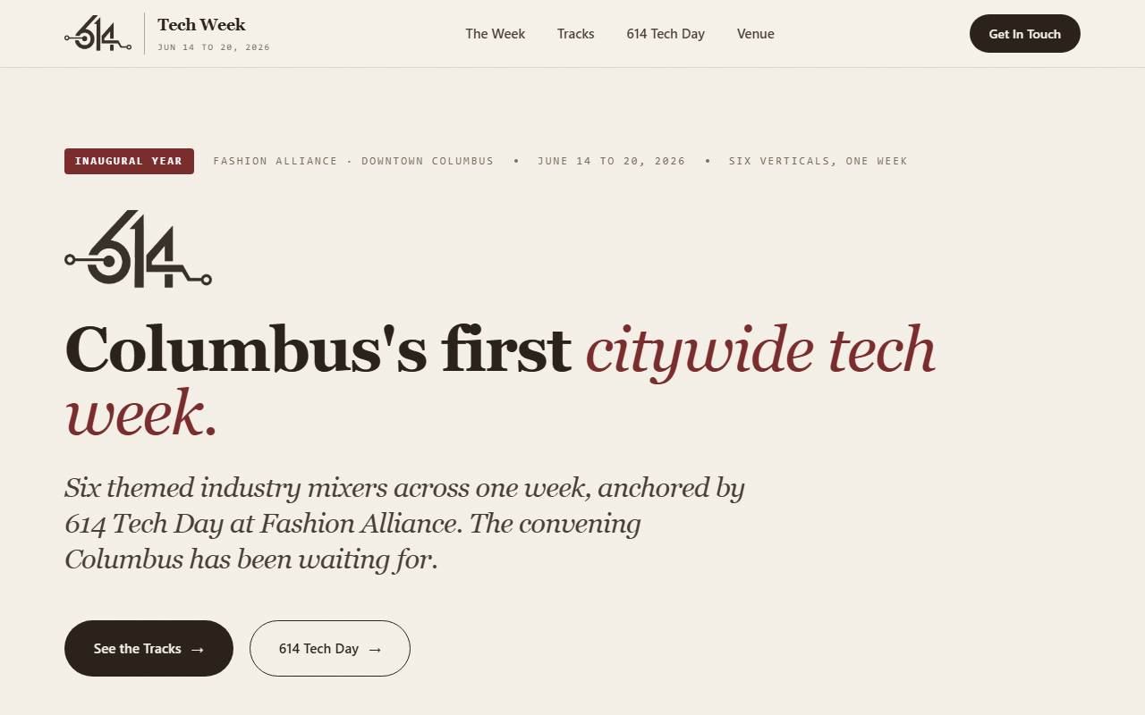 614techweek.com screenshot