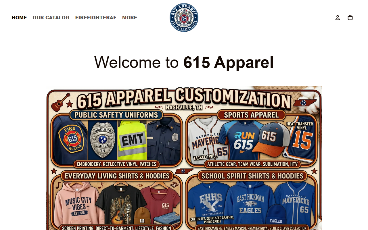 615apparel.com screenshot