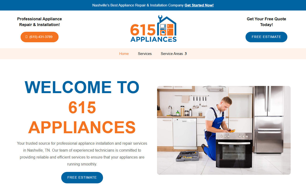 615appliances.com screenshot