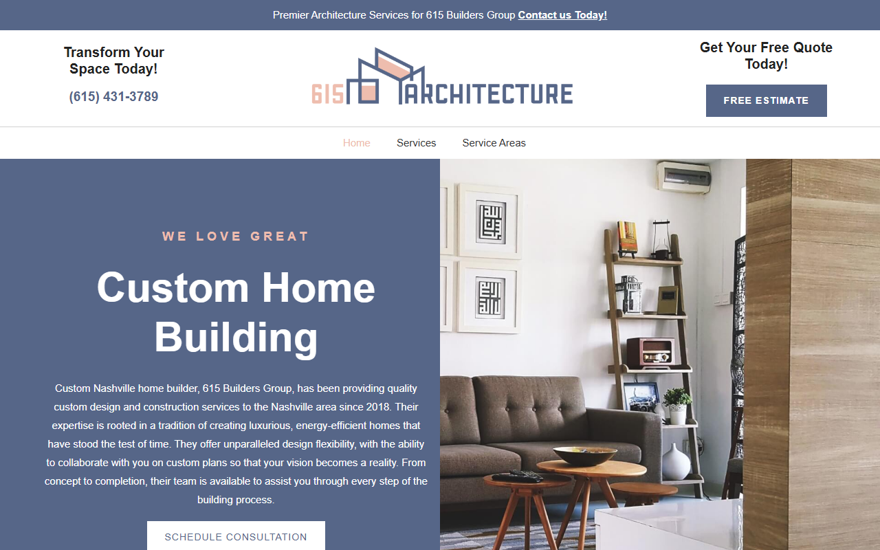 615architecture.com screenshot
