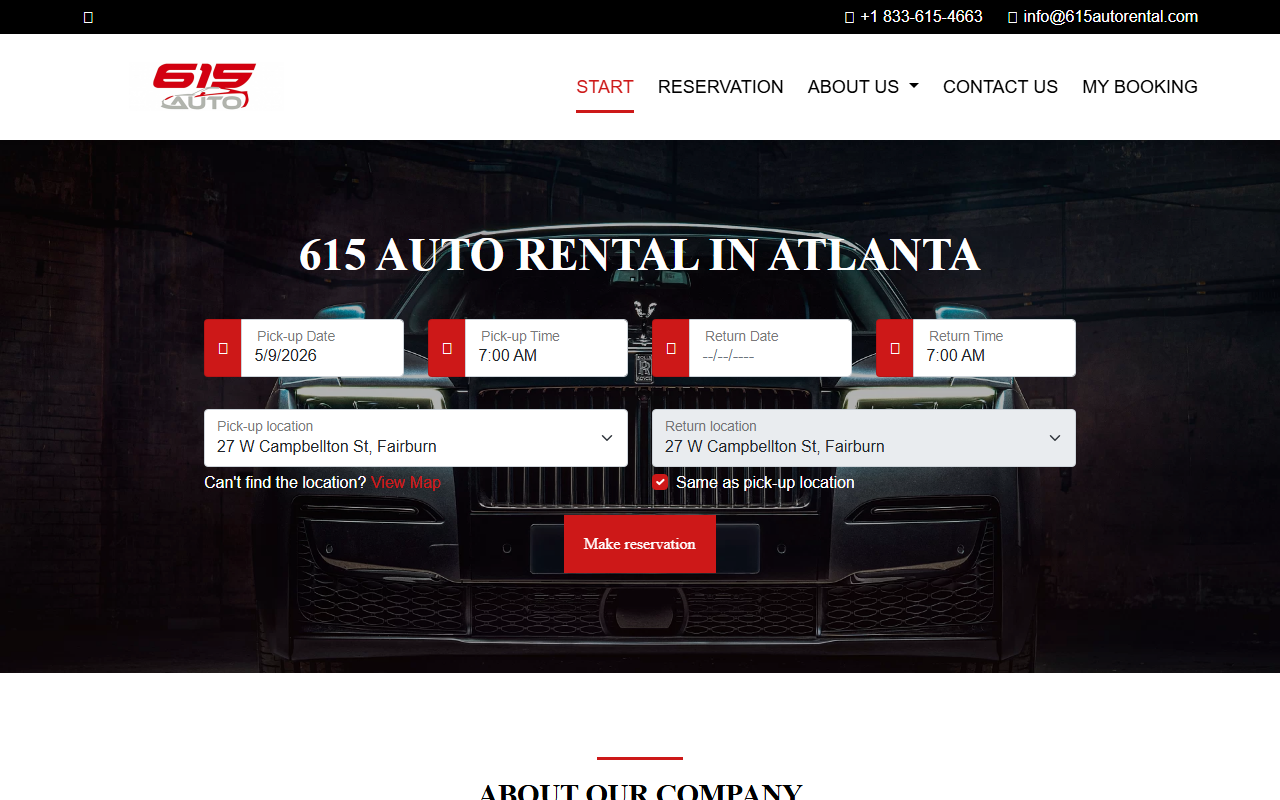 615autorental.com screenshot