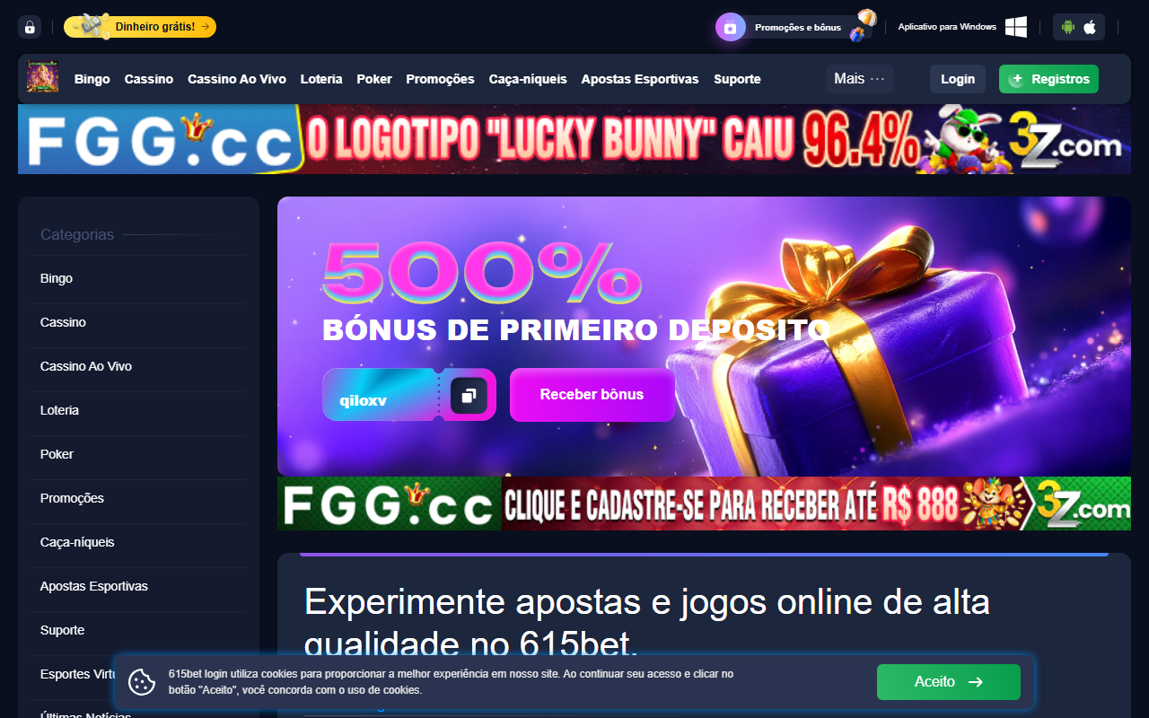 615betlogino.com screenshot