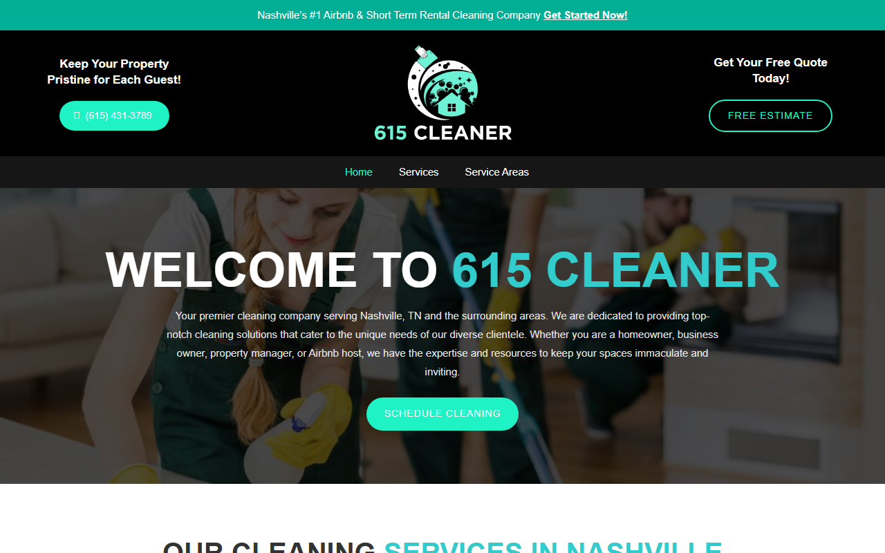 615cleaner.com screenshot