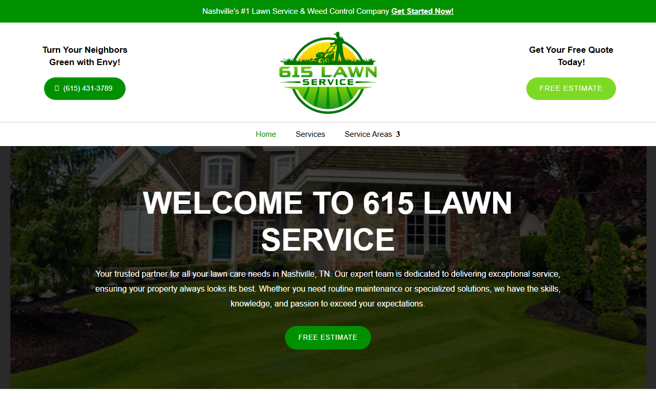 615lawnservice.com screenshot