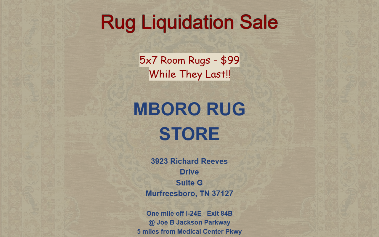 615rugsale.com screenshot