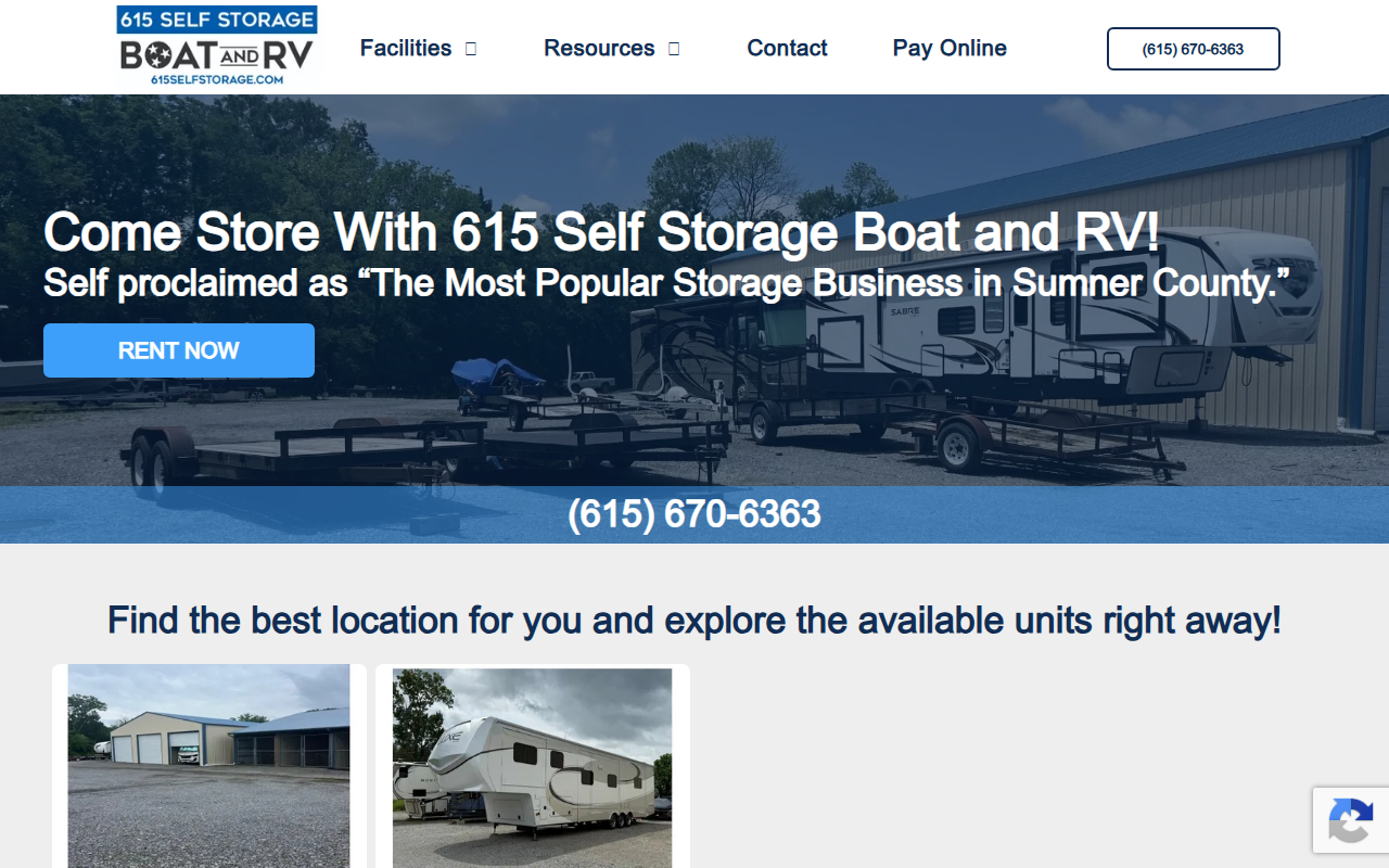 615selfstorage.com screenshot