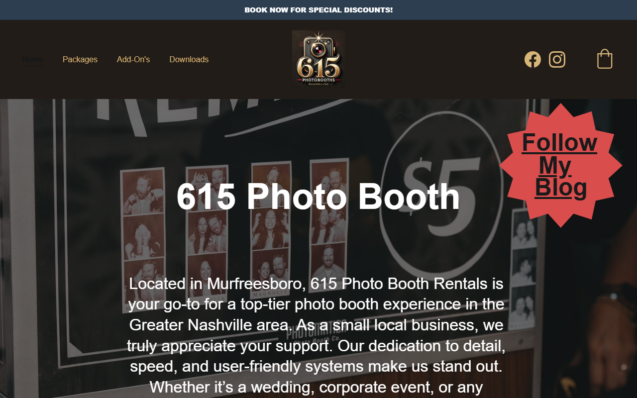 615weddingbooth.com screenshot