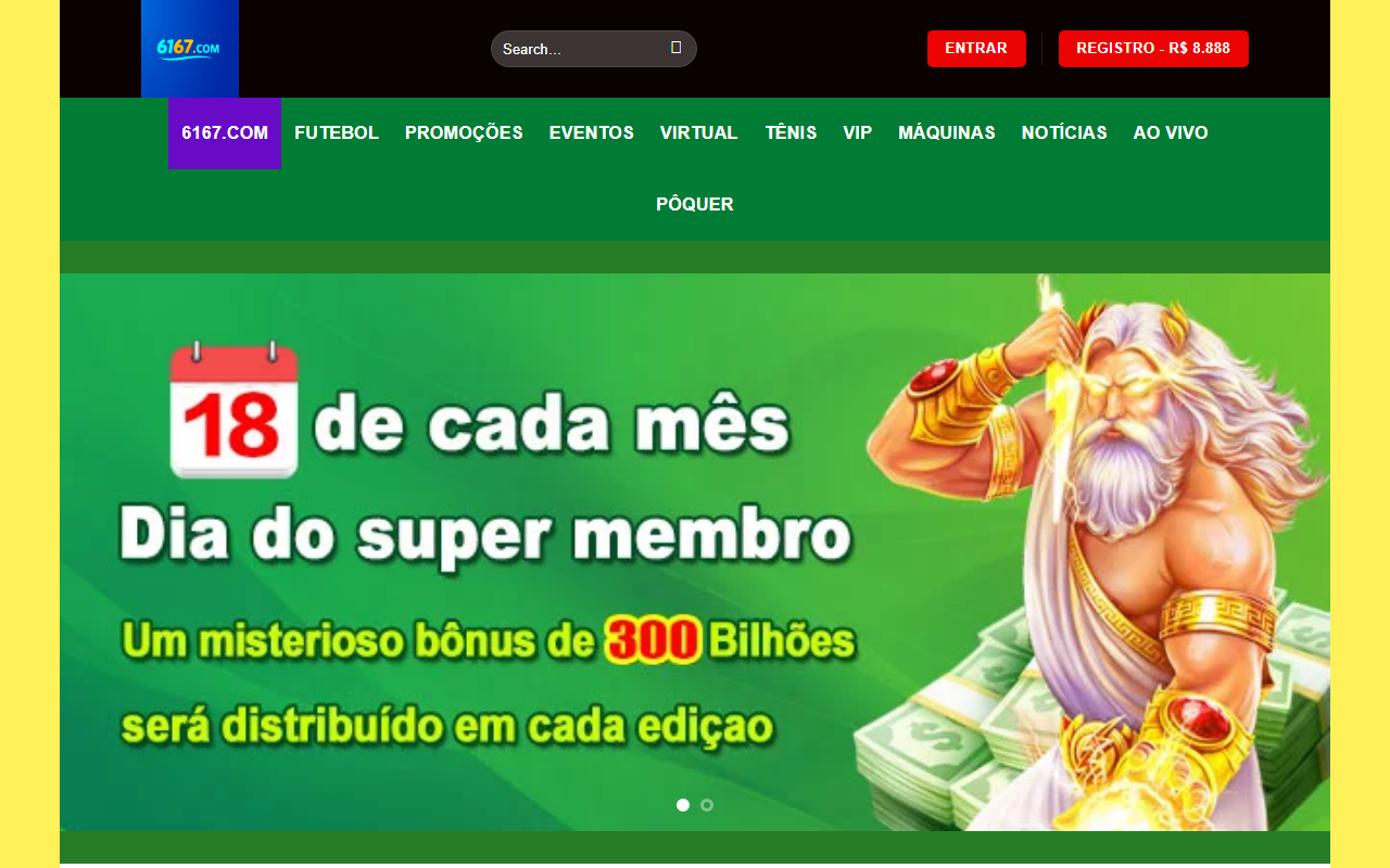 6167cassino.com screenshot