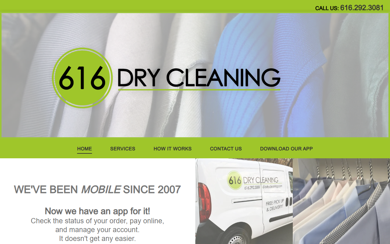 616drycleaning.com screenshot
