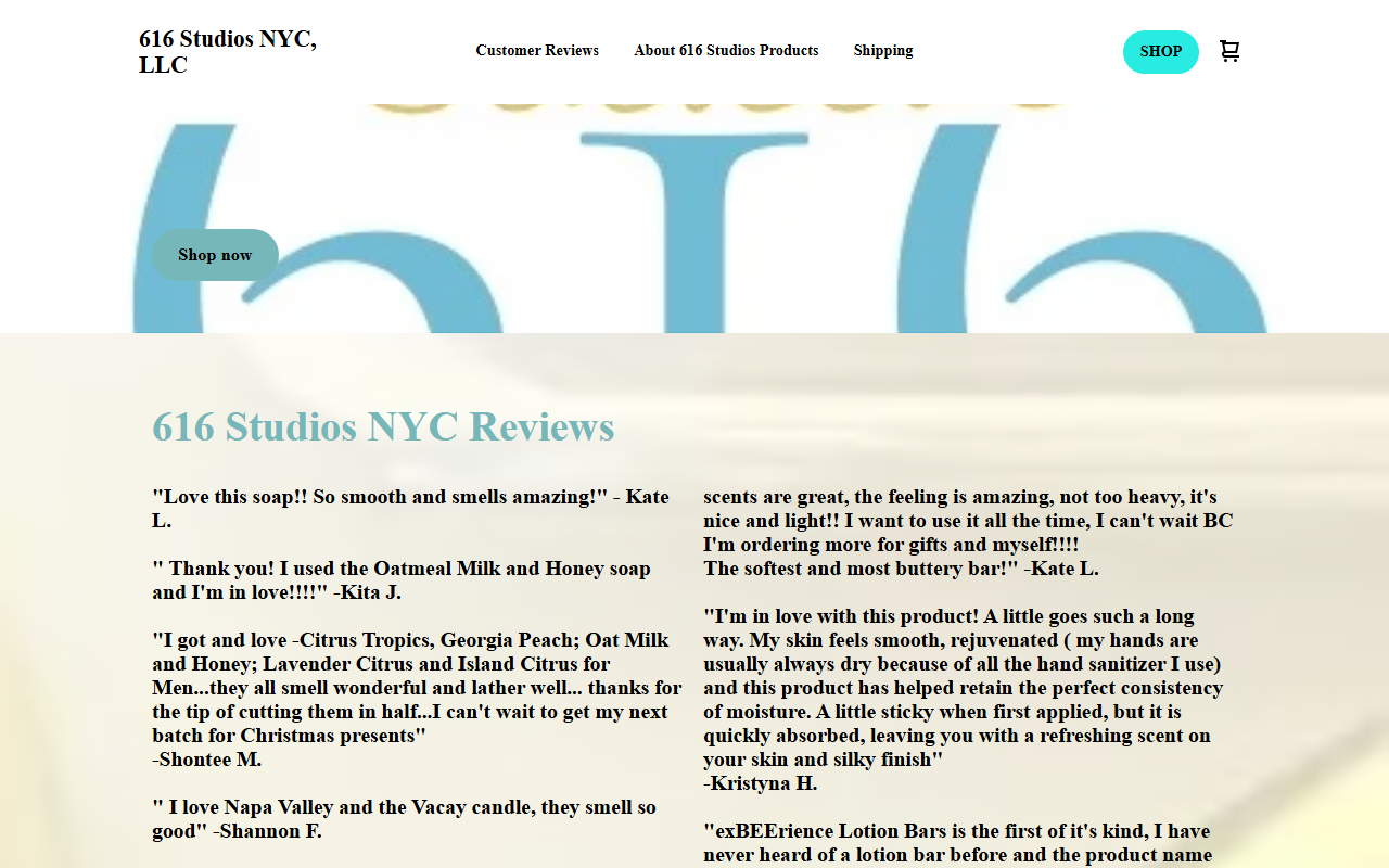 616studiosnyc.com screenshot