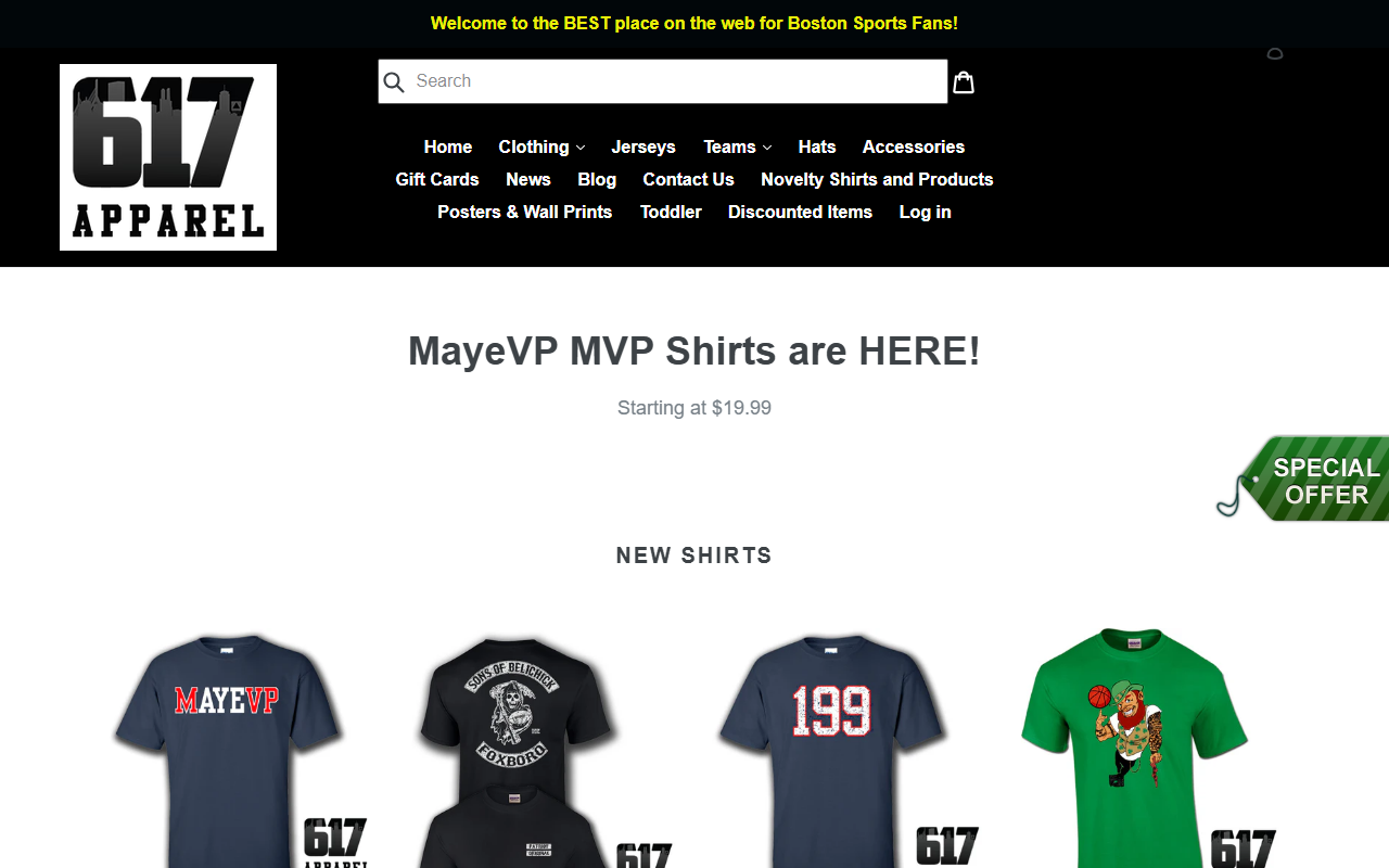 617apparel.com screenshot