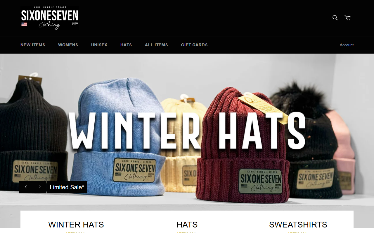 617clothing.com screenshot