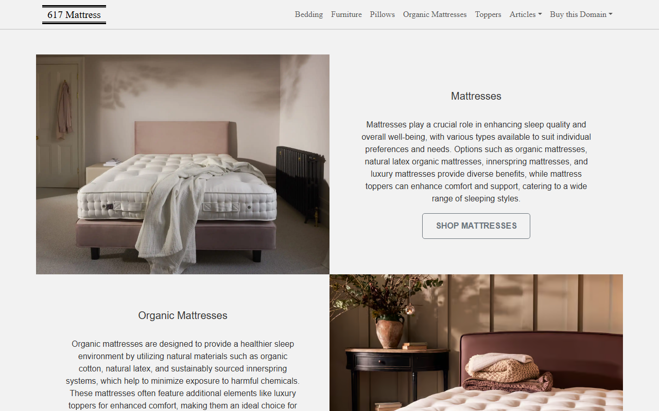 617mattress.com screenshot