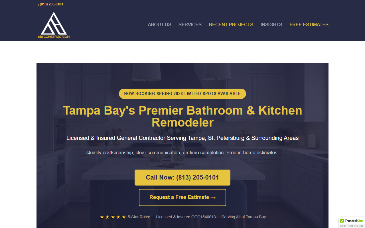 618-construction.com screenshot
