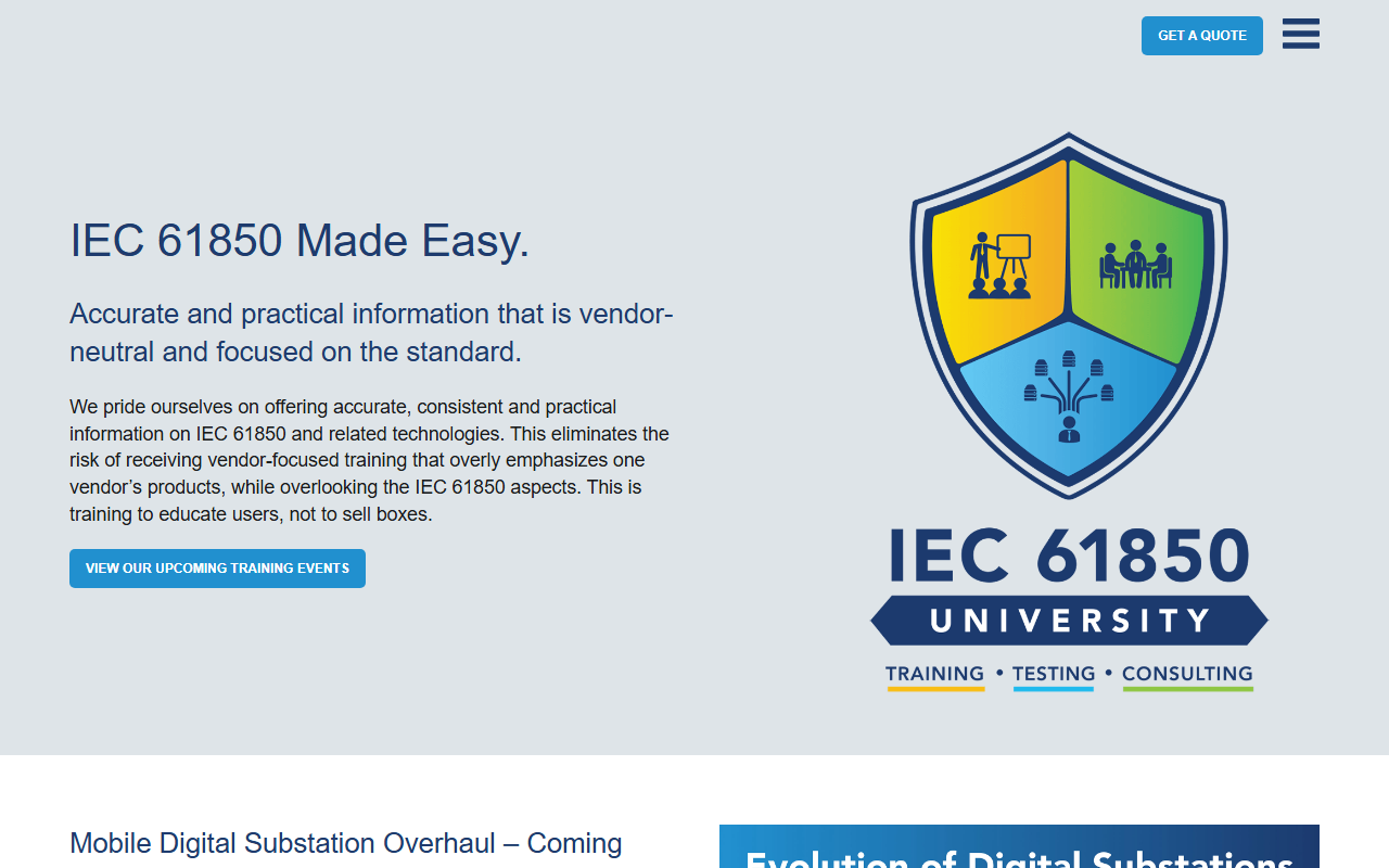 61850university.com screenshot