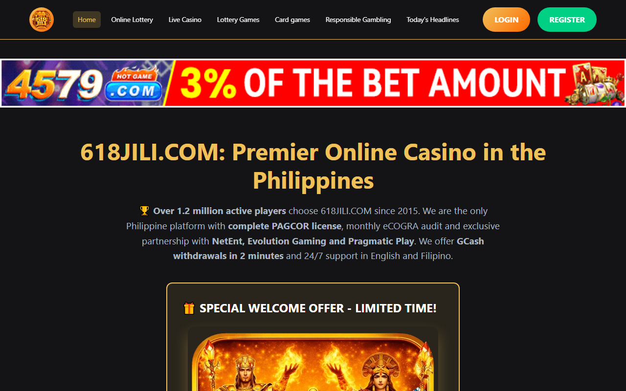 618jilislot.com screenshot