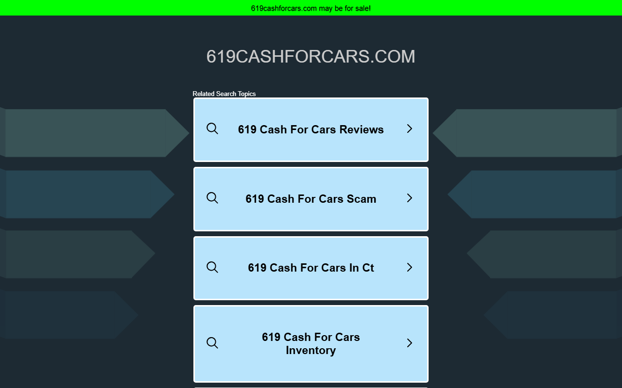 619cashforcars.com screenshot