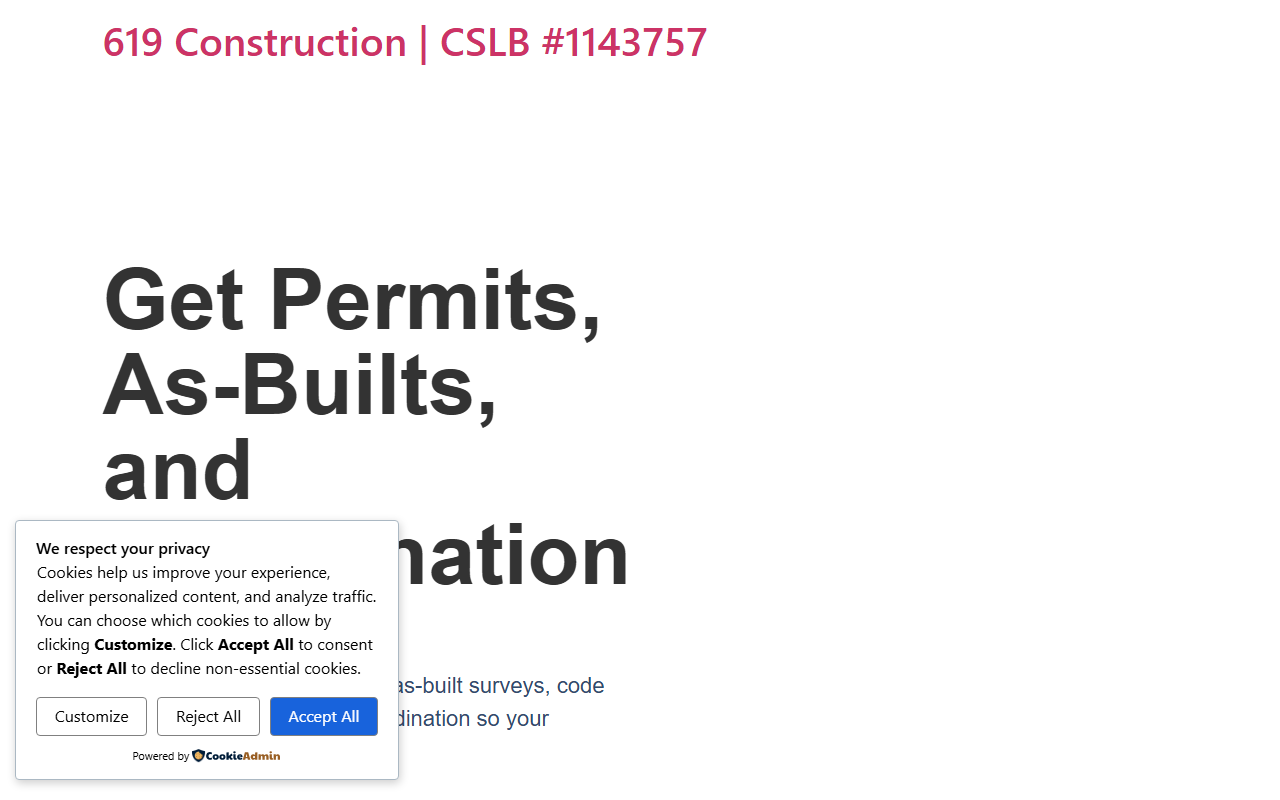619construction.com screenshot