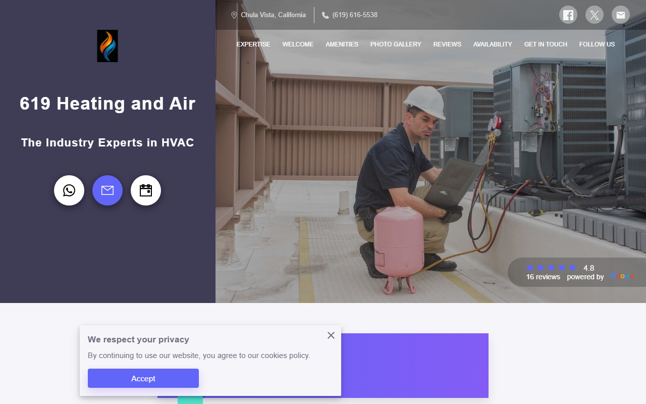 619heatingandair.com screenshot