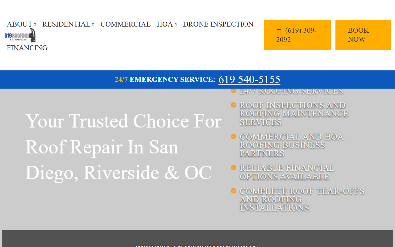 619roofing.com screenshot