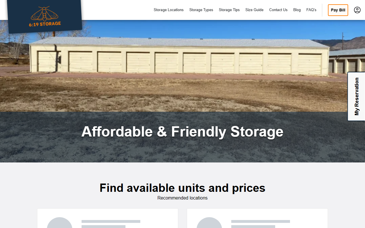 619storageco.com screenshot