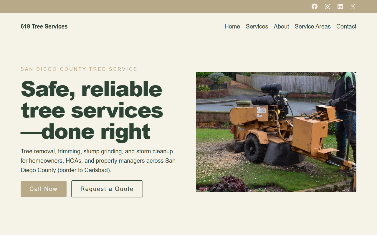619treeservices.com screenshot