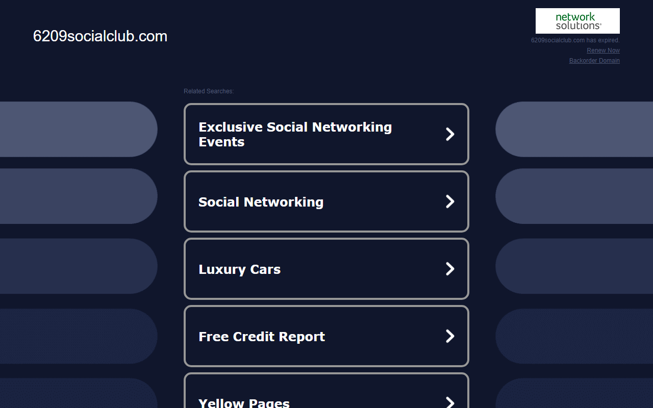 6209socialclub.com screenshot