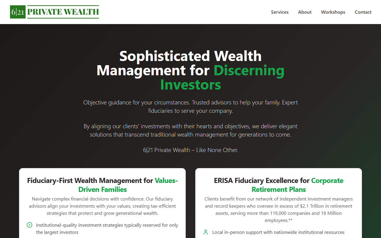 621privatewealth.com screenshot