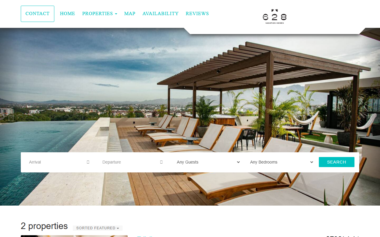 628vacationhomes.com screenshot
