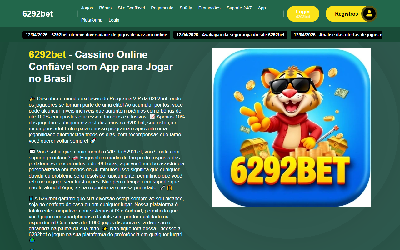 6292betlogin.com screenshot