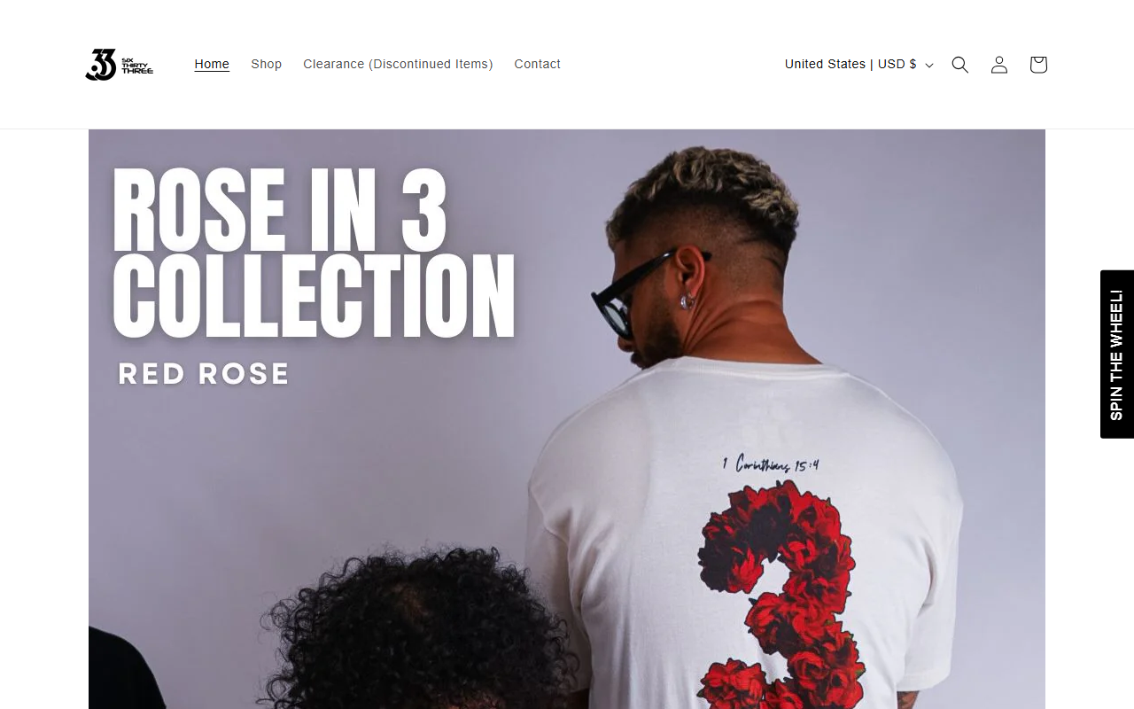 633apparel.com screenshot