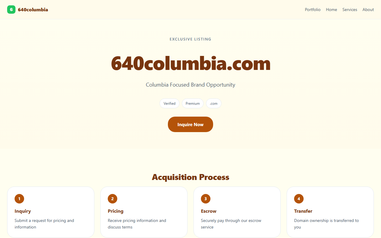 640columbia.com screenshot