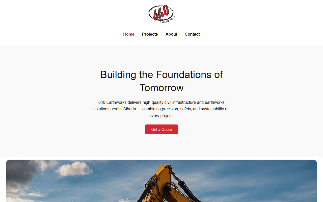 640earthworks.com screenshot