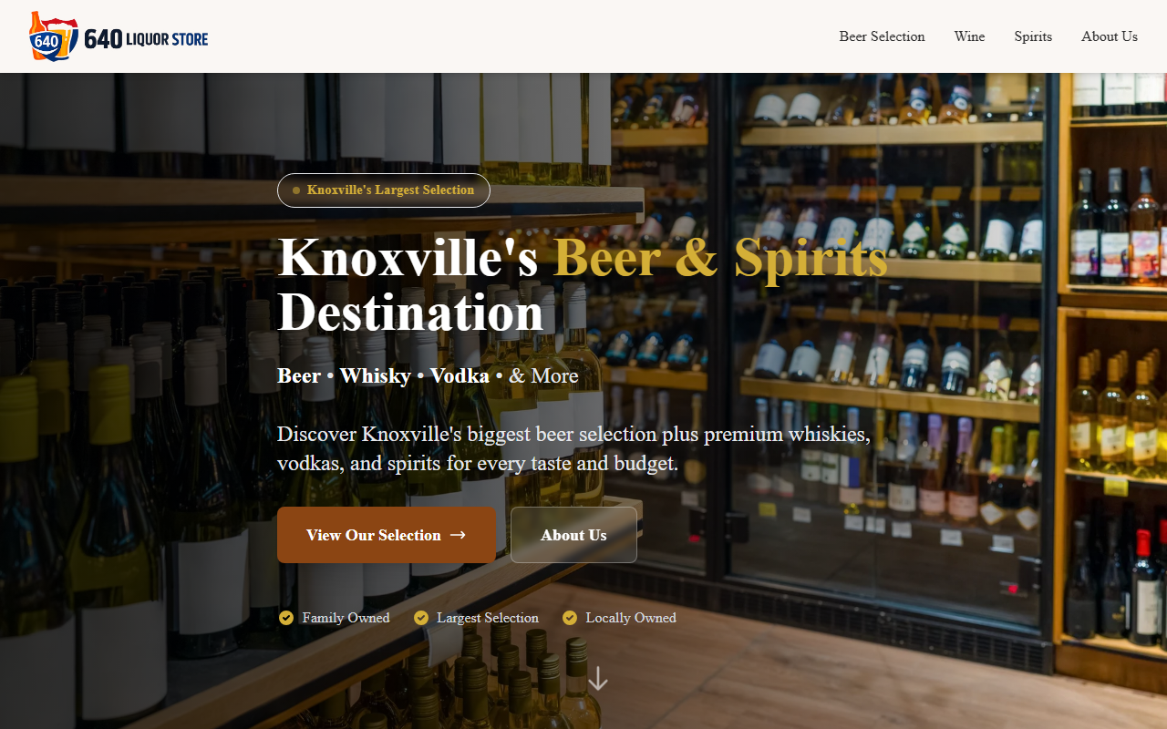 640liquorstore.com screenshot