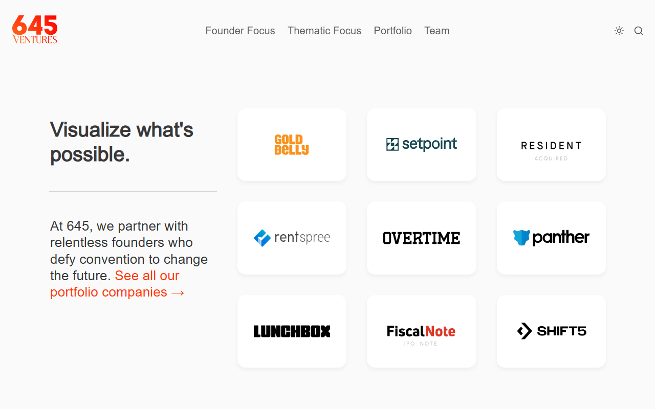 645ventures.com screenshot