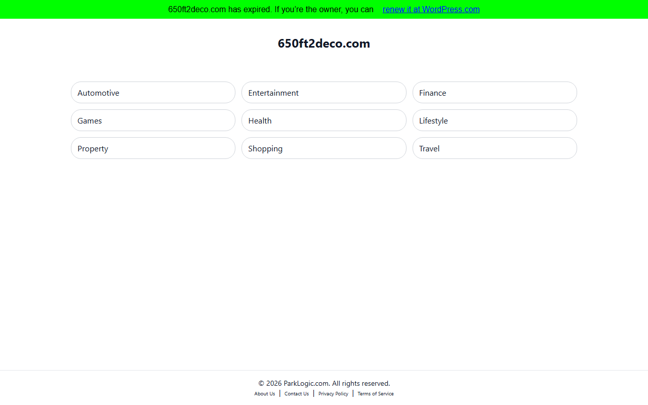 650ft2deco.com screenshot