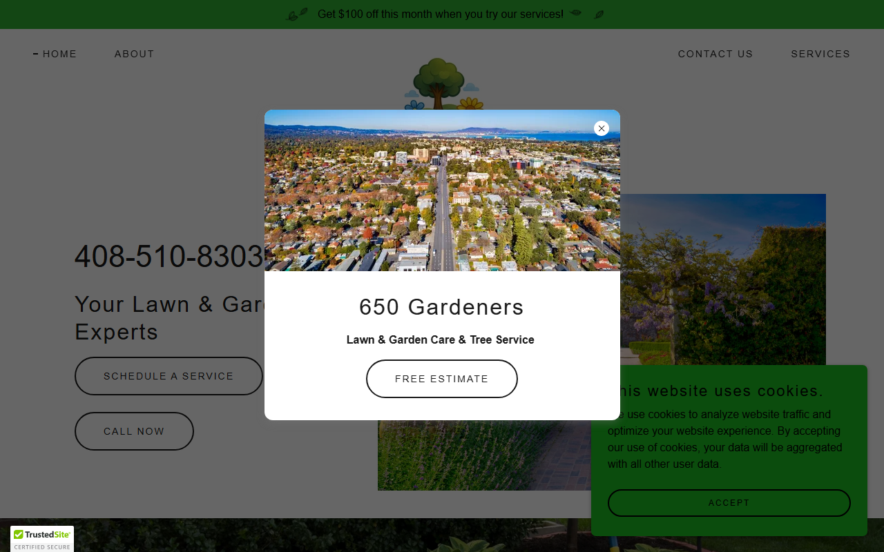 650gardeners.com screenshot