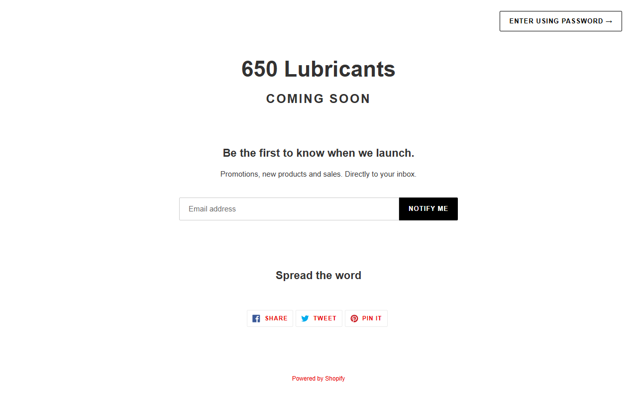 650lubricants.com screenshot
