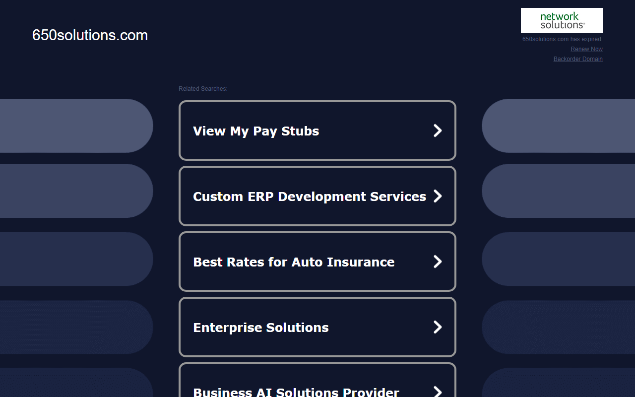 650solutions.com screenshot
