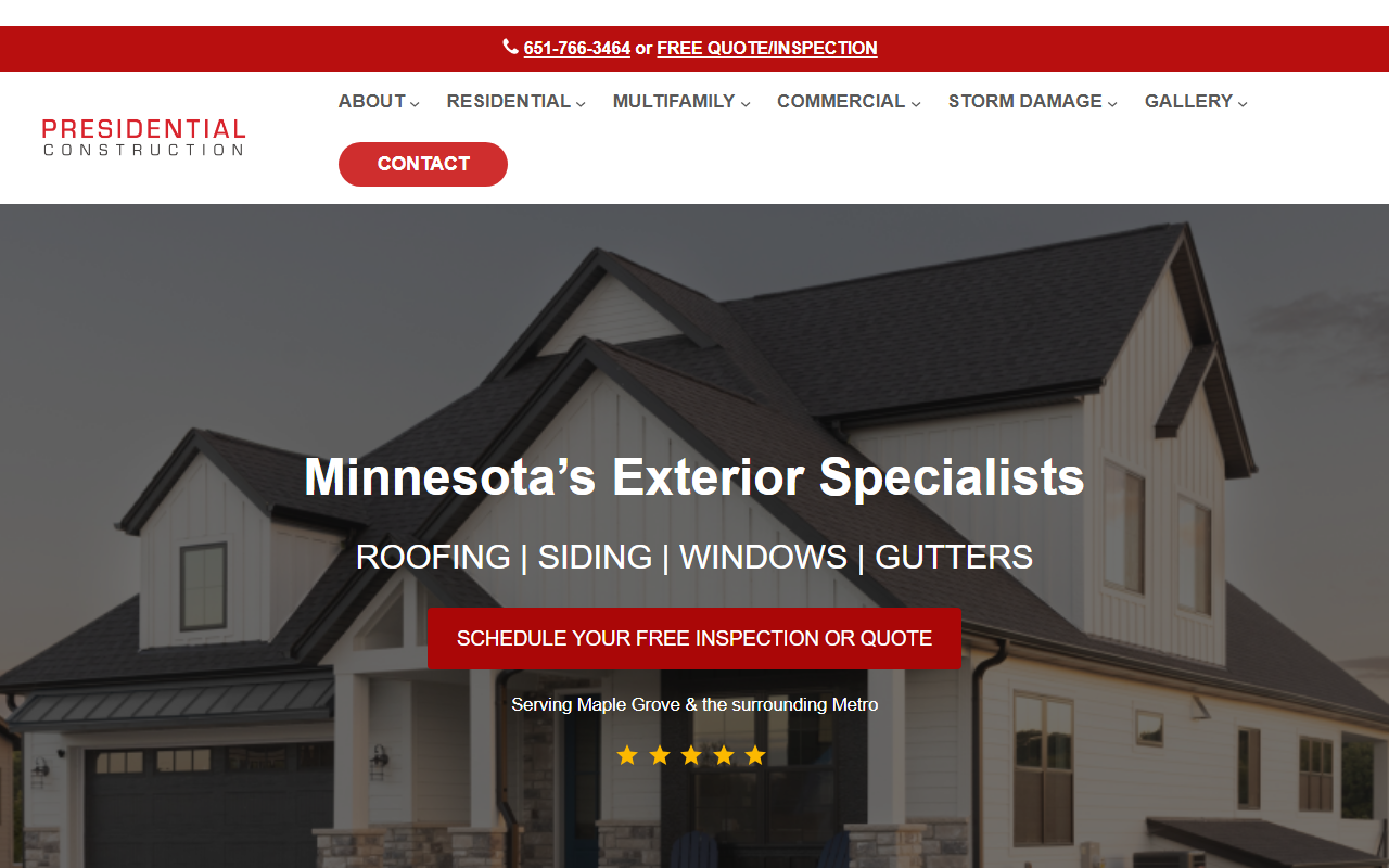 651-roofing.com screenshot