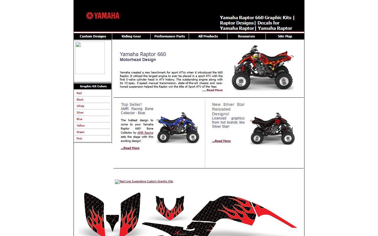 660yamaharaptor.com screenshot