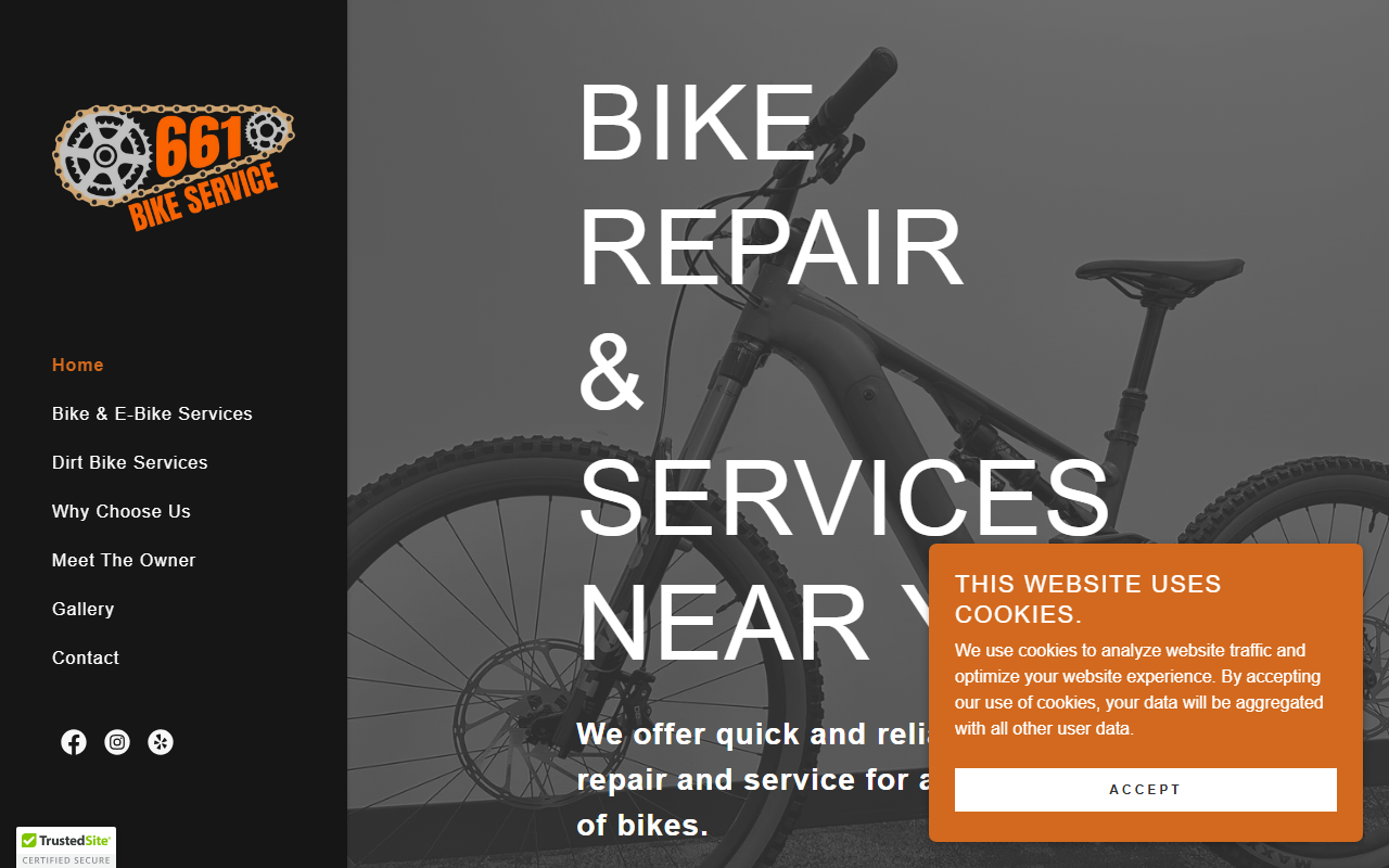 661bikeservice.com screenshot